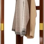 corner coat rack,corner hall tree,Solid wood clothes rack,Solid wood clothing rack with storage basket and hooks,corner garment rack for bedroom,living room,entryway,corner storage rack for clothes